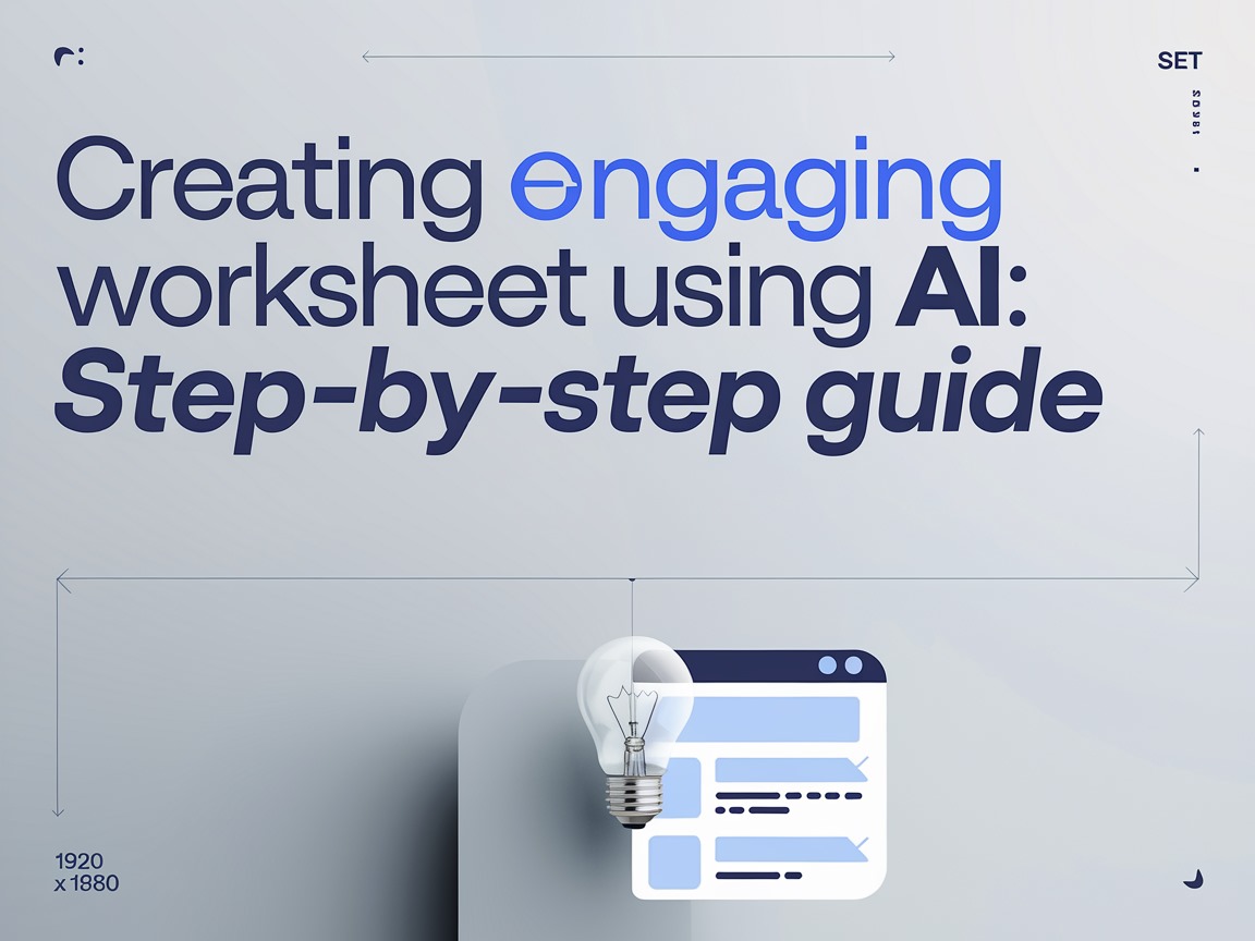 Creating Engaging Worksheet Using AI: Step-by-Step Guide